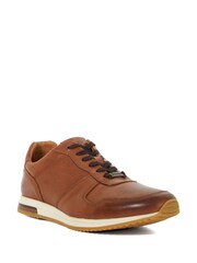 Dune London Brown Wide Fit Trilogy Trainers - Image 2 of 5
