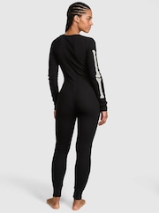 Victoria's Secret Pink Black Skeleton Halloween Onesie - Image 3 of 4