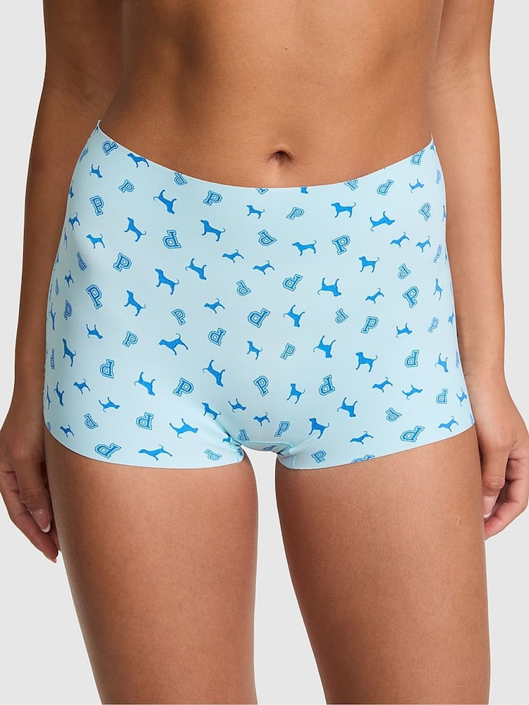 Victoria's Secret PINK Stream Blue Dog Print Short No Show Knickers - Image 1 of 2 Victoria's Secret PINK Stream Blue Dog Print Short No Show Knickers - Image 1 of 2