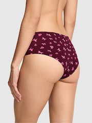 Victoria's Secret PINK Purple Rose Dog Print Cheeky No Show Knickers - Image 2 of 2