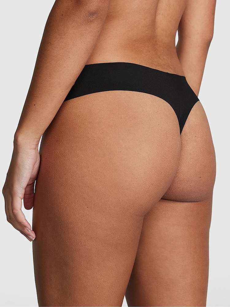 Victoria's Secret Pink Black/Grey/Nude/Pink Thong 5 Pack No Show Knickers - Image 3 of 3