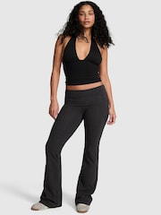 Victoria's Secret PINK Charcoal Heather Grey Foldover Leggings - Image 2 of 3