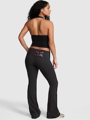 Victoria's Secret PINK Charcoal Heather Grey Foldover Leggings - Image 3 of 3