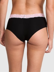 Victoria's Secret Pink Black Cheeky Lace Trim Knickers - Image 2 of 2