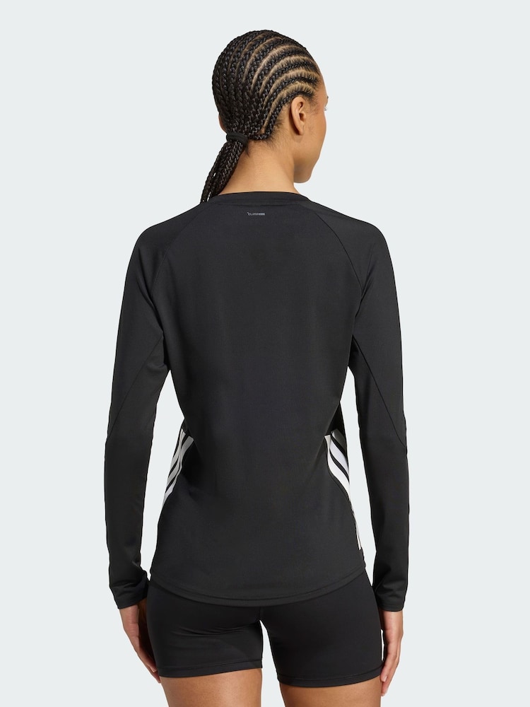 adidas Black Hilo Long Sleeve Volleyball Jersey - Image 2 of 7