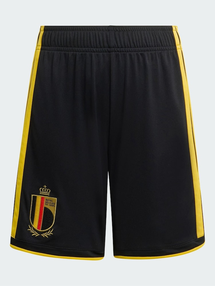 adidas Black Belgium 26 Home Shorts - Image 5 of 5