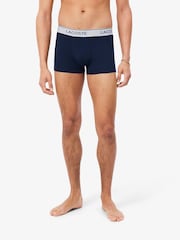 Lacoste Blue Stretch Cotton Boxer Trunks 3 Pack - Image 3 of 5