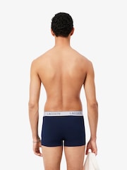 Lacoste Blue Stretch Cotton Boxer Trunks 3 Pack - Image 4 of 5