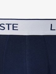 Lacoste Blue Stretch Cotton Boxer Trunks 3 Pack - Image 5 of 5