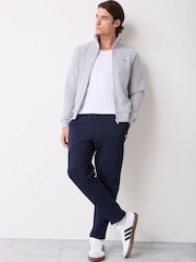Lacoste Silver Regular Fit Zipped Fleece Sweatshirt - Image 2 of 8