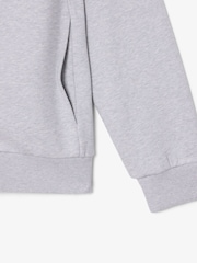 Lacoste Silver Regular Fit Zipped Fleece Sweatshirt - Image 7 of 8