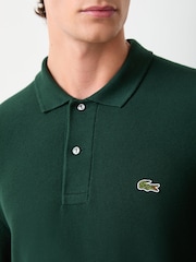 Lacoste Green Classic Fit Long Sleeved Knitted Polo Shirt - Image 3 of 6