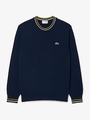 Lacoste Striped Cotton Jersey Sweater - Kuva 1 / 4