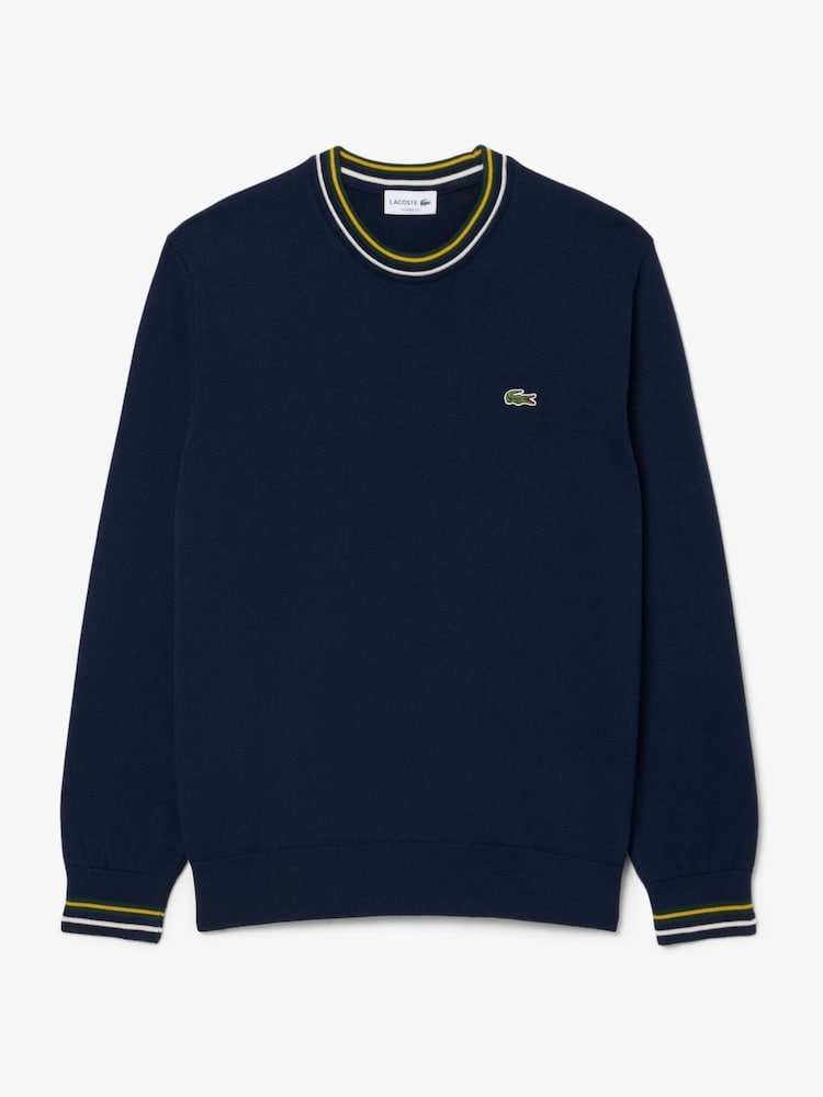 Lacoste Striped Cotton Jersey Sweater - Kuva 1 / 4