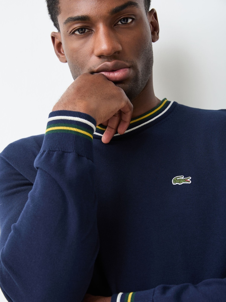 Lacoste Striped Cotton Jersey Sweater - Kuva 2 / 4