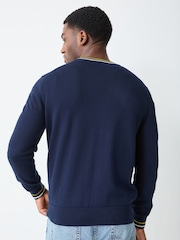 Lacoste Striped Cotton Jersey Sweater - Kuva 3 / 4