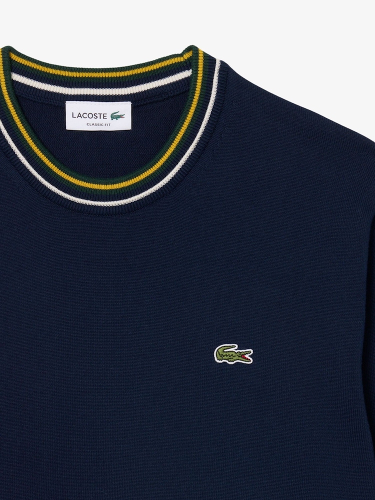 Lacoste Striped Cotton Jersey Sweater - Kuva 4 / 4