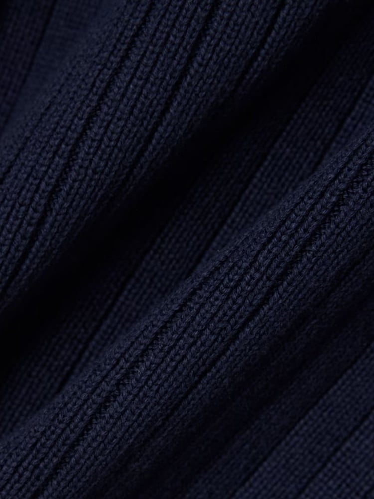 Lacoste Blue Relaxed Fit Made in France Long Sleeved Polo Sweater - Image 2 of 3