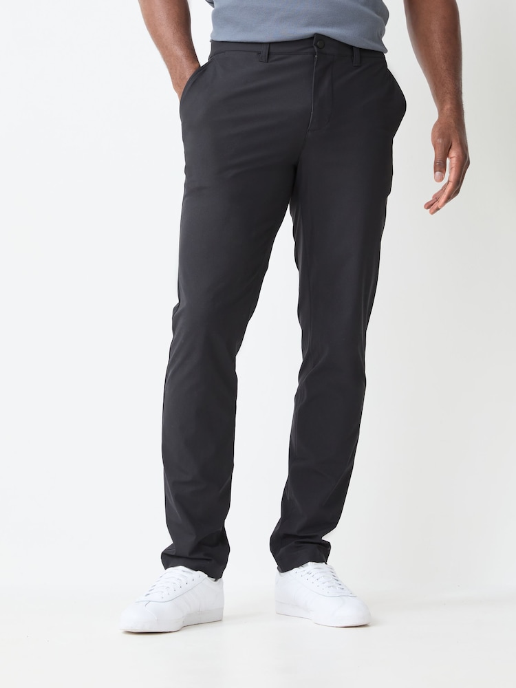 Lacoste Black Slim Fit Stretch Commuter Trousers - Image 1 of 4