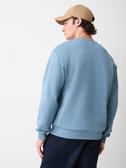 Lacoste Sky Blue Classic Fit Fleece Sweatshirt - Image 3 of 7