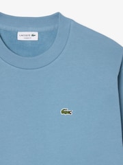 Lacoste Sky Blue Classic Fit Fleece Sweatshirt - Image 6 of 7