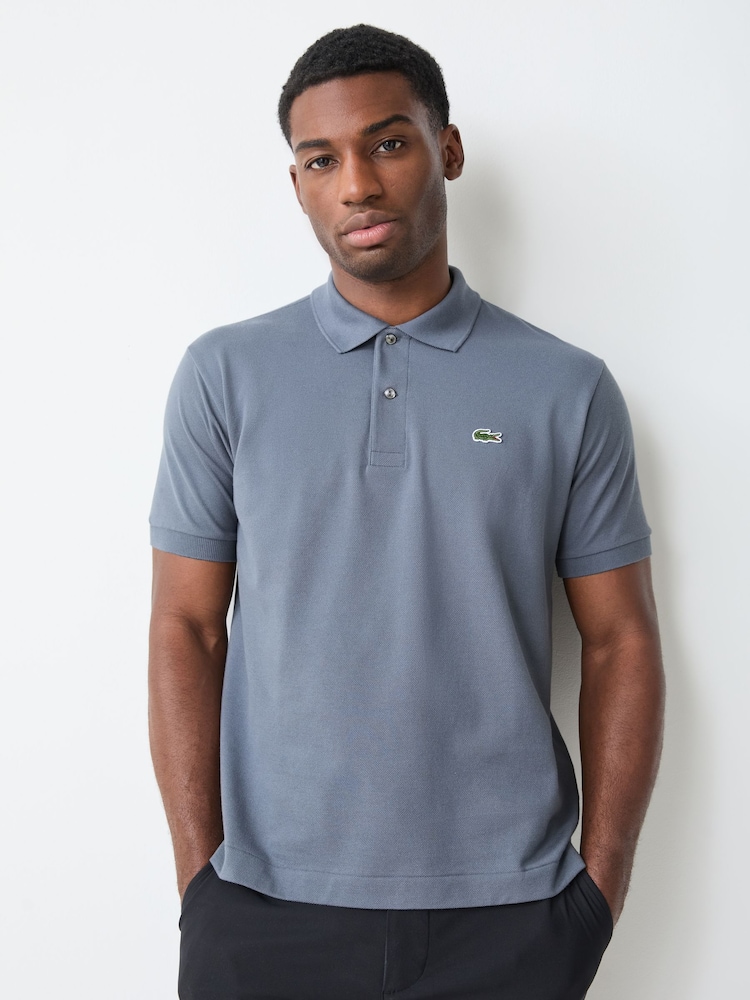 Lacoste Grey Iconic L.12.12 Classic Fit Short Sleeve Polo Shirt - Image 1 of 8