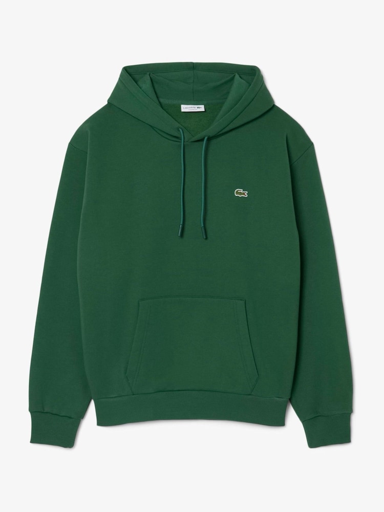 Lacoste Green Classic Fit Fleece Hoodie - Image 1 of 4 Lacoste Green Classic Fit Fleece Hoodie - Image 1 of 4