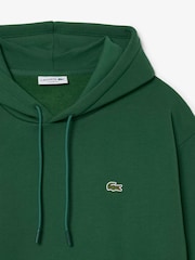 Lacoste Green Classic Fit Fleece Hoodie - Image 2 of 4