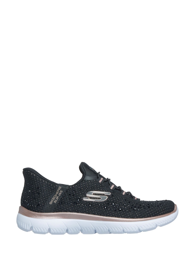 Skechers Black Summits Brilliant Shine - Image 1 of 5 Skechers Black Summits Brilliant Shine - Image 1 of 5