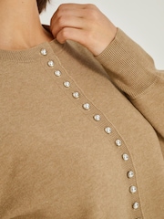 JDY Natural Button Detail Cardigan - Image 3 of 5