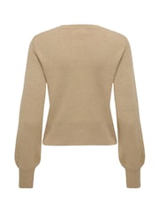 JDY Natural Button Detail Cardigan - Image 5 of 5