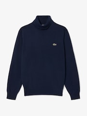 Lacoste Blue Classic Fit Roll Neck Jumper - Image 1 of 3