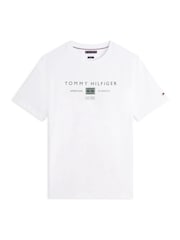 أبيض - Tommy Hilfiger Jersey Logo T-Shirt - Image 5 of 5
