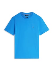 Tommy Hilfiger Blue Flag Embroidery Crew Neck T-Shirt - Image 5 of 5