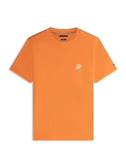 برتقالي - Tommy Hilfiger Logo Embroidery Jersey T-Shirt - Image 5 of 5