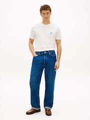 أبيض - Tommy Hilfiger Logo Embroidery Jersey T-Shirt - Image 2 of 5