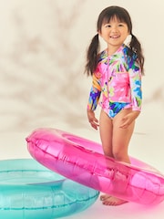Bright Tropical Sunsafe Long Sleeve Swimsuit (3mths-7yrs) - Image 2 of 8