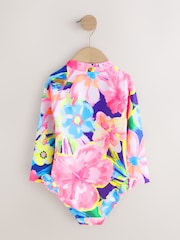 Bright Tropical Sunsafe Long Sleeve Swimsuit (3mths-7yrs) - Image 6 of 8