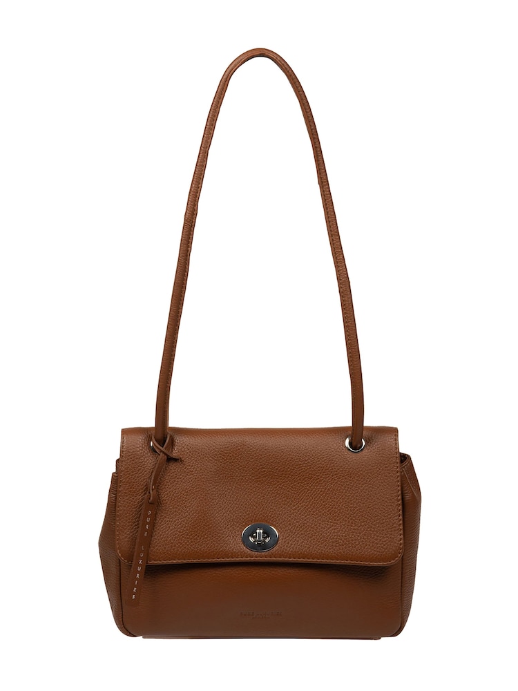 Pure Luxuries London Elka Leather Evening Brown Bag - Image 1 of 4