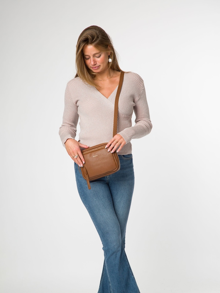 Τσάντα Χιαστί Pure Luxuries London Eris από Δέρμα σε Καφέ Χρώμα - Εικόνα 2 από 7