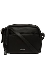 Cultured London Ariella Leather Cross-Body Black Bag - Image 1 of 6