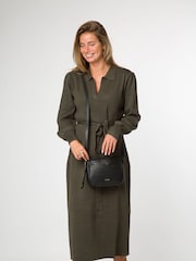 Cultured London Ariella Leather Cross-Body Black Bag - Image 6 of 6