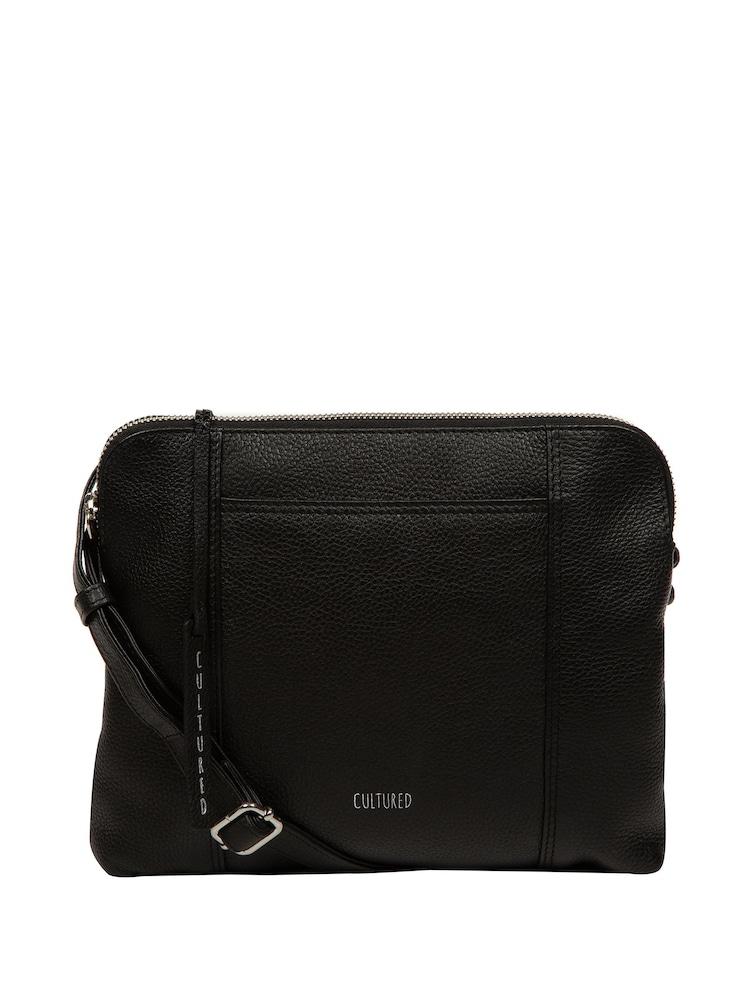 Cultured London Celina Leather Cross-Body Black Bag - Image 1 of 5 Cultured London Celina Leather Cross-Body Black Bag - Image 1 of 5