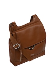 Cultured London 'Leigh' Leather Black Cross-Body Bag - Image 3 of 4