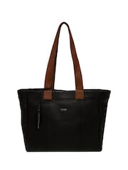 Cultured London Gisella Leather Black Tote Bag - Image 1 of 7