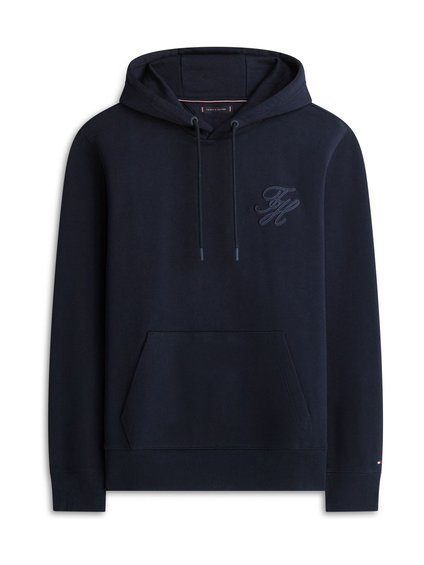 Buy Tommy Hilfiger Blue Logo Embroidery Terry Hoodie from Next Romania
