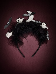 Qara - Halloween Ghost Headband - 3şəkildən 1 şəkil