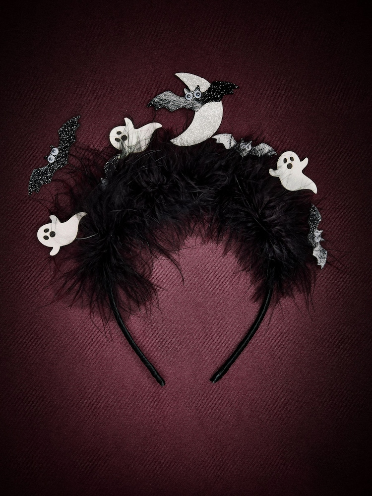 Qara - Halloween Ghost Headband - 3şəkildən 1 şəkil