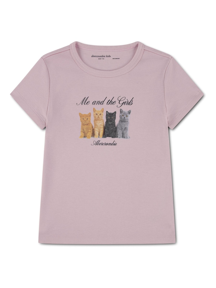 Abercrombie & Fitch Cat Graphic Short Sleeve Baby T-Shirt - Imagen 1 de 3