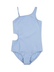 Abercrombie & Fitch Blue Asymmetric Cut-Out Swimsuit - Image 1 of 4